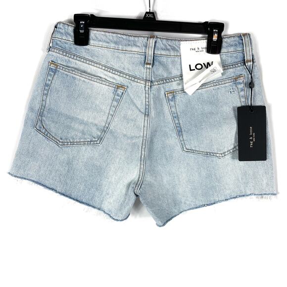 Rag & Bone Dre Short Cut Off Button Fly Jade Blue Denim Sz‎ 28 Women's - Picture 7 of 11